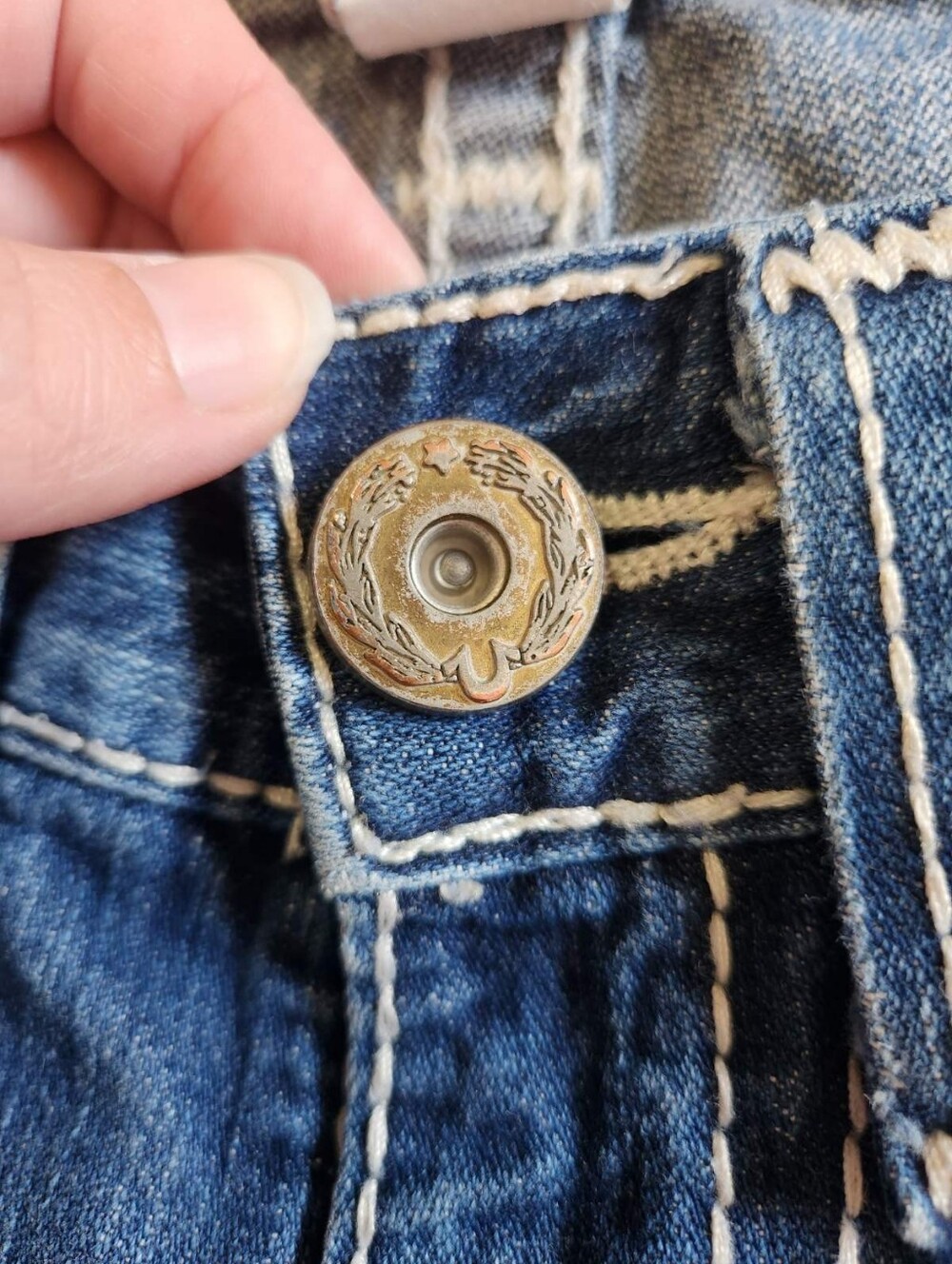 True Religion Billy Big T Distressed Bootcut Jeans 32x33 - Picture 11 of 15